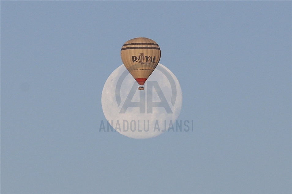 Full moon over Cappadocia