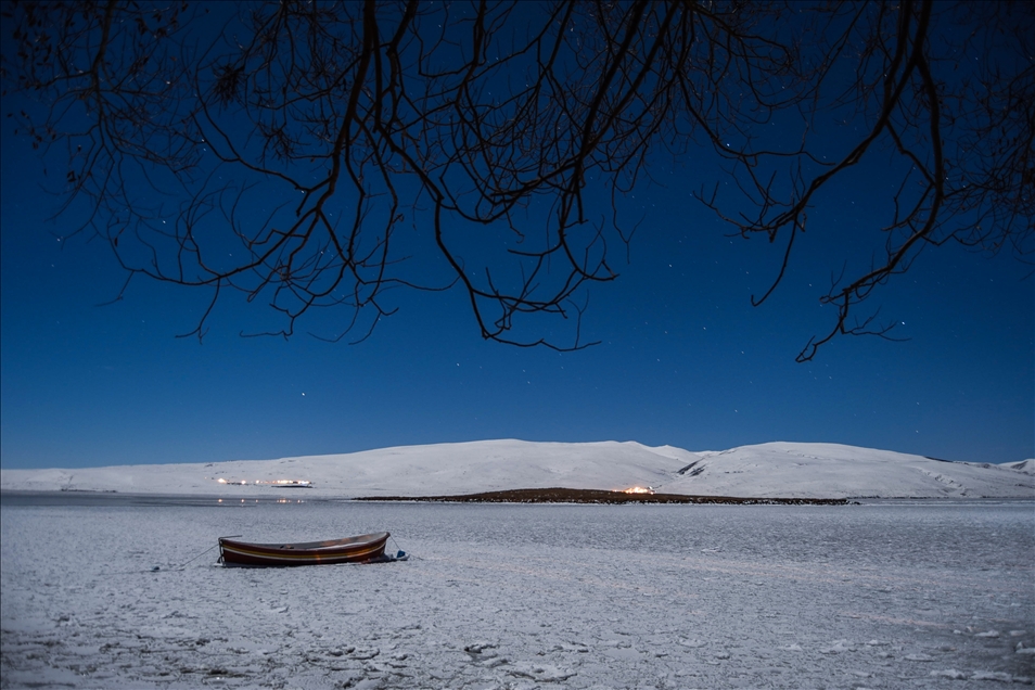 Night sky over the Lake Cildir