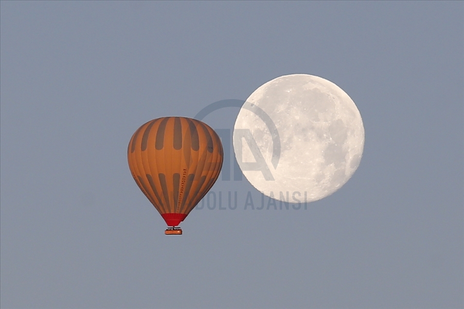 Full moon over Cappadocia