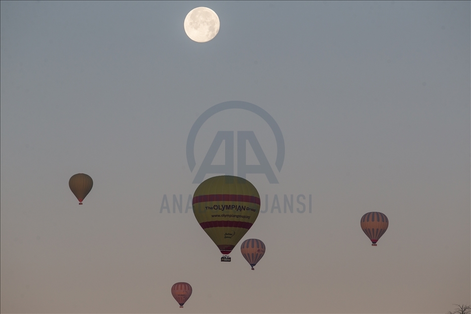 Full moon over Cappadocia