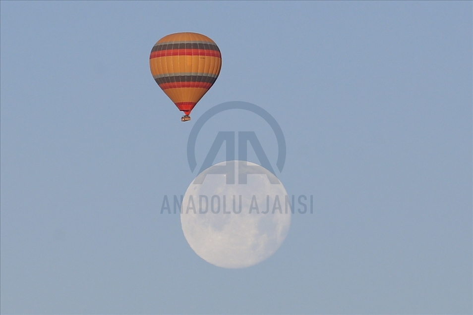 Full moon over Cappadocia