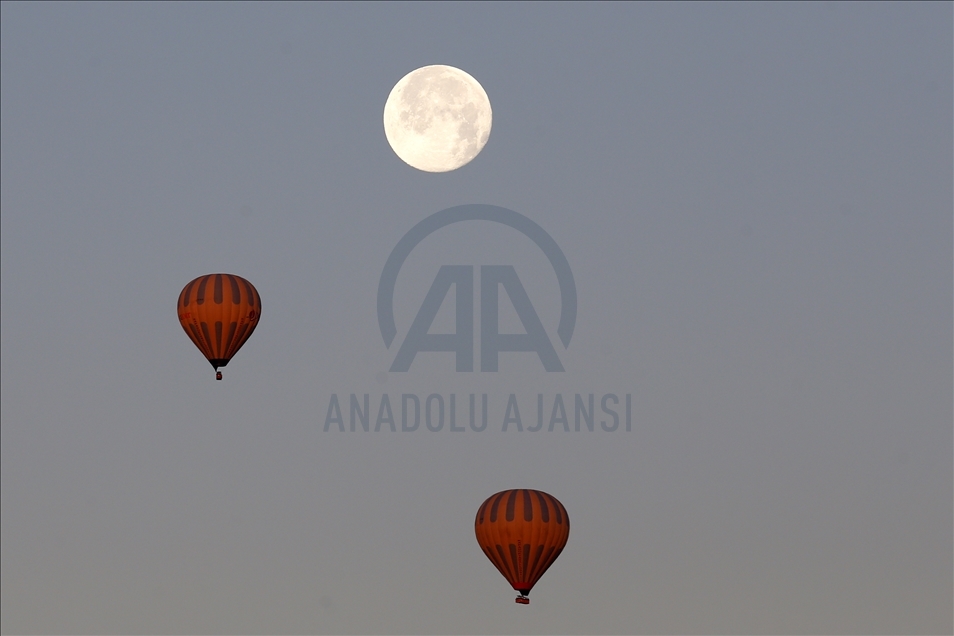 Full moon over Cappadocia