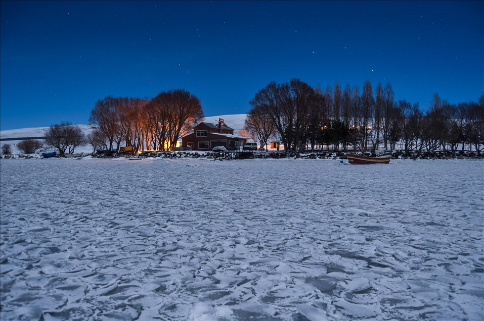 Night sky over the Lake Cildir