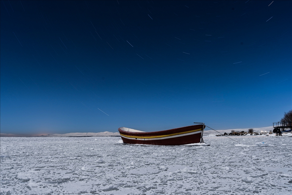 Night sky over the Lake Cildir