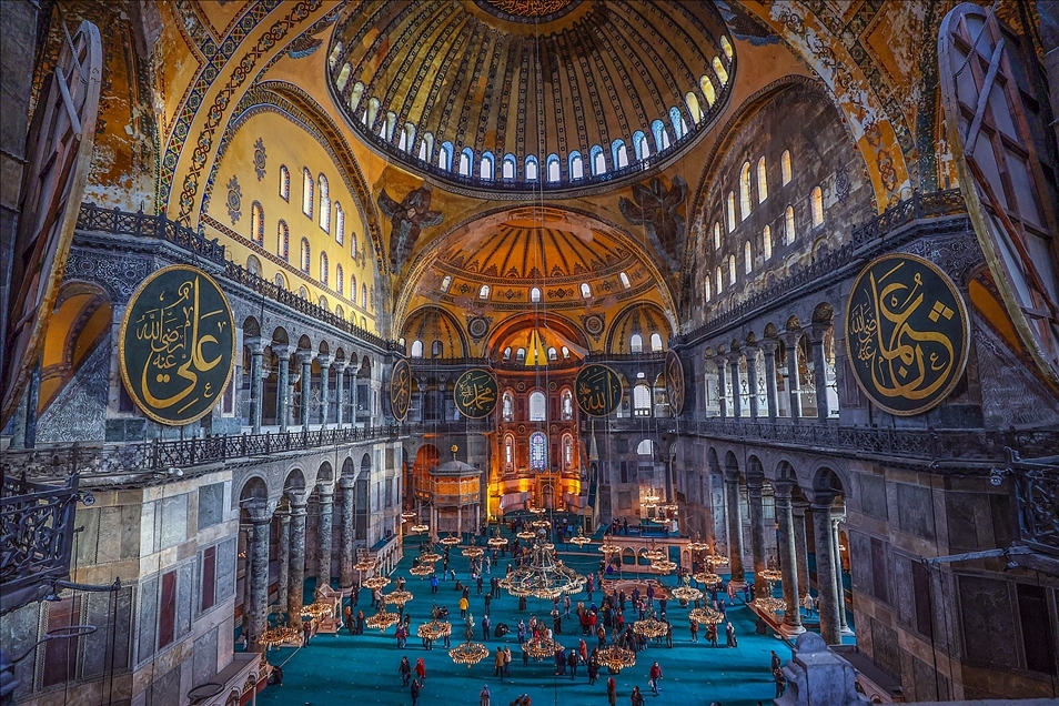 Scaffold removed from Hagia Sophia Mosque