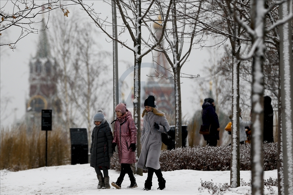 Vida cotidiana durante el fuerte invierno en Moscú