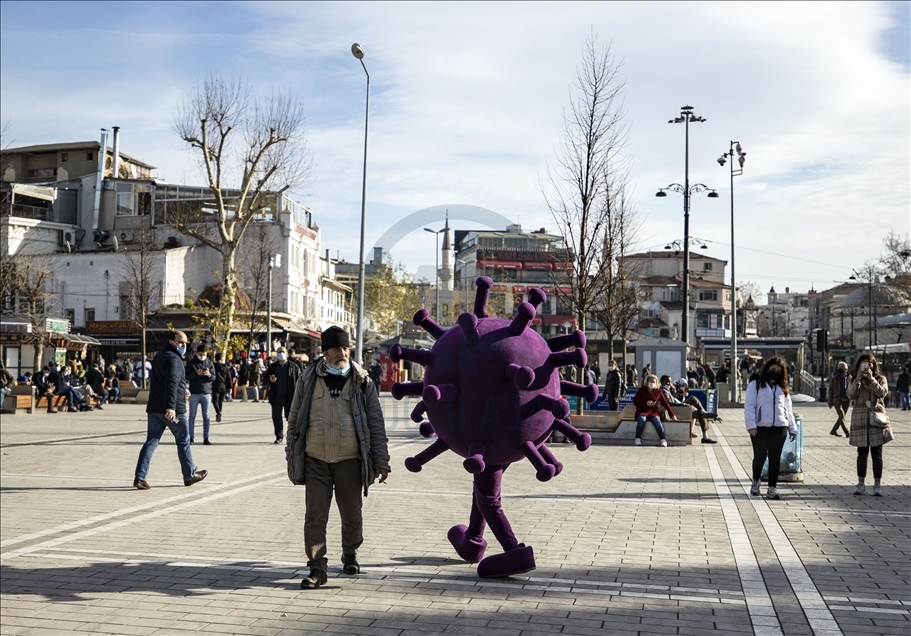En Estambul crean actividades para generar conciencia sobre las medidas contra el coronavirus