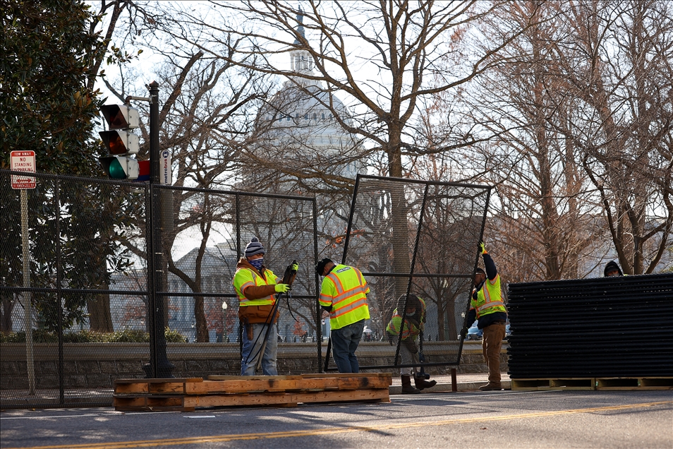 The U.S Capitol building is fenced after the massive protest  