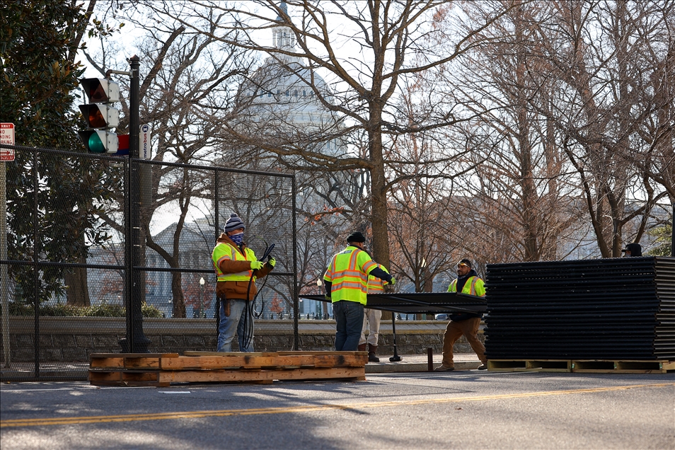 The U.S Capitol building is fenced after the massive protest  