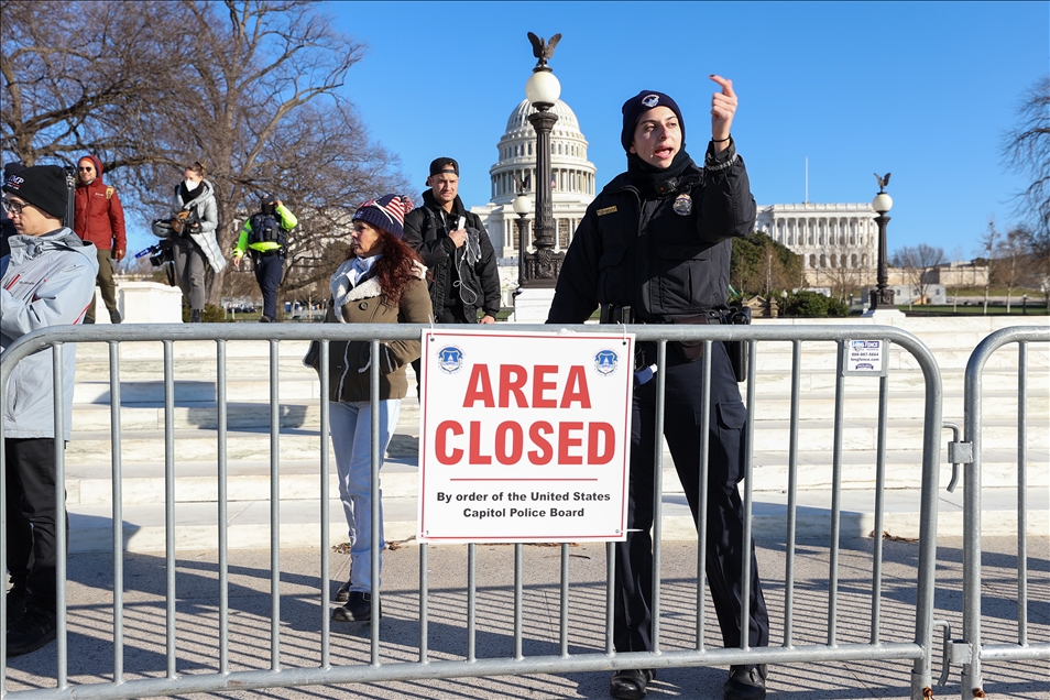 The U.S Capitol building is fenced after the massive protest  