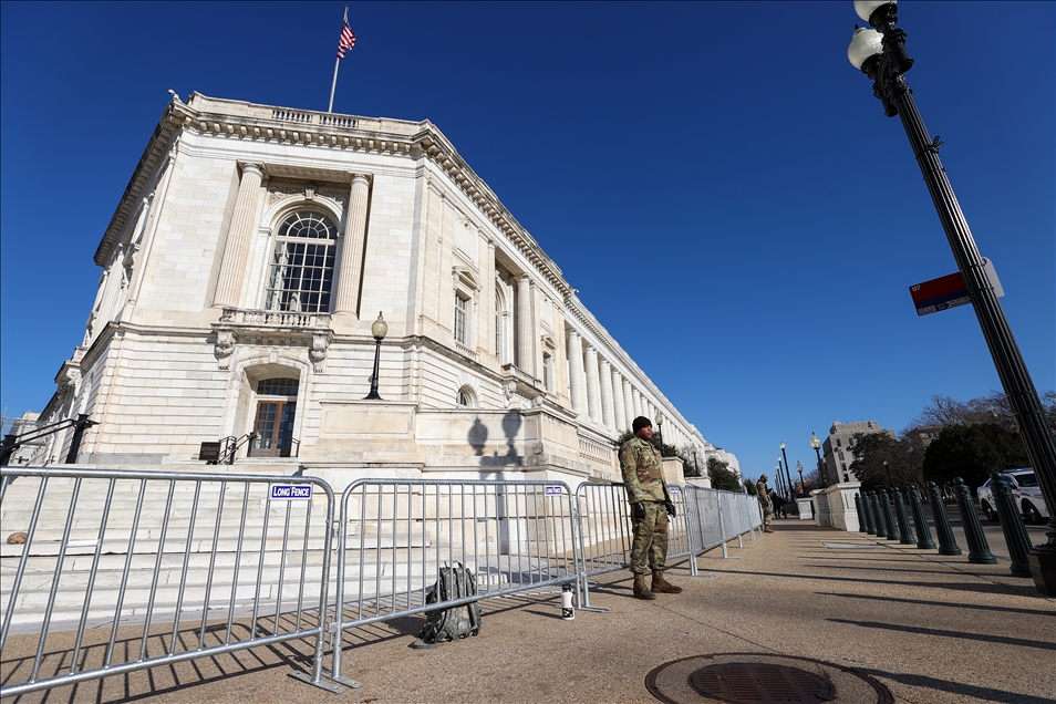 The U.S Capitol building is fenced after the massive protest  