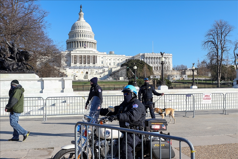 The U.S Capitol building is fenced after the massive protest  
