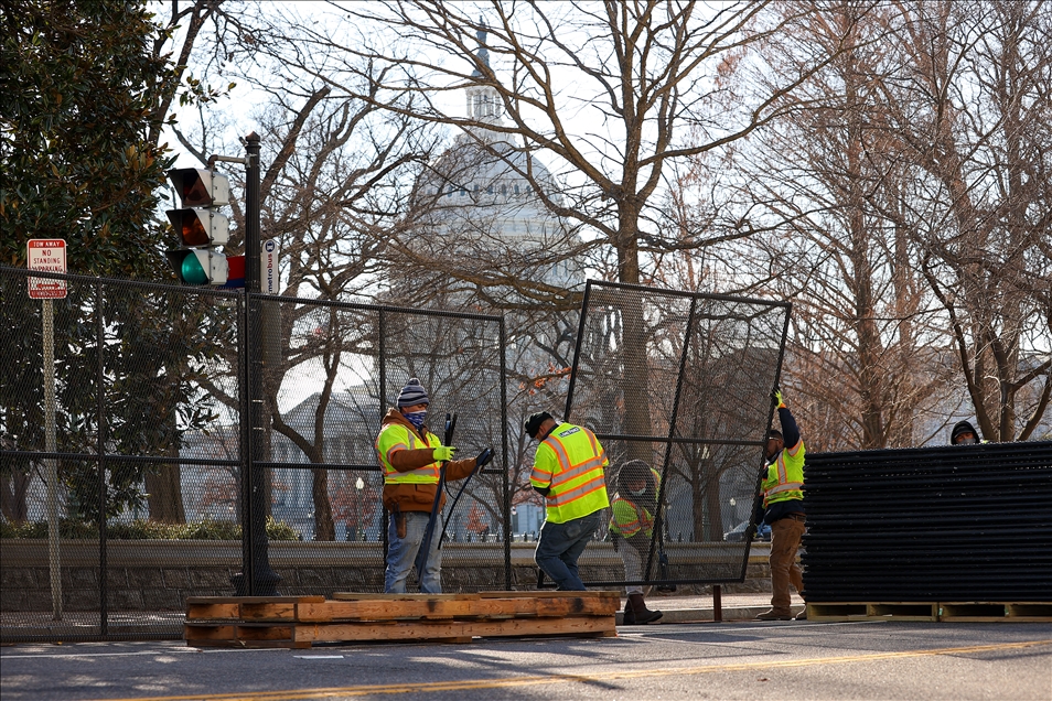 The U.S Capitol building is fenced after the massive protest  