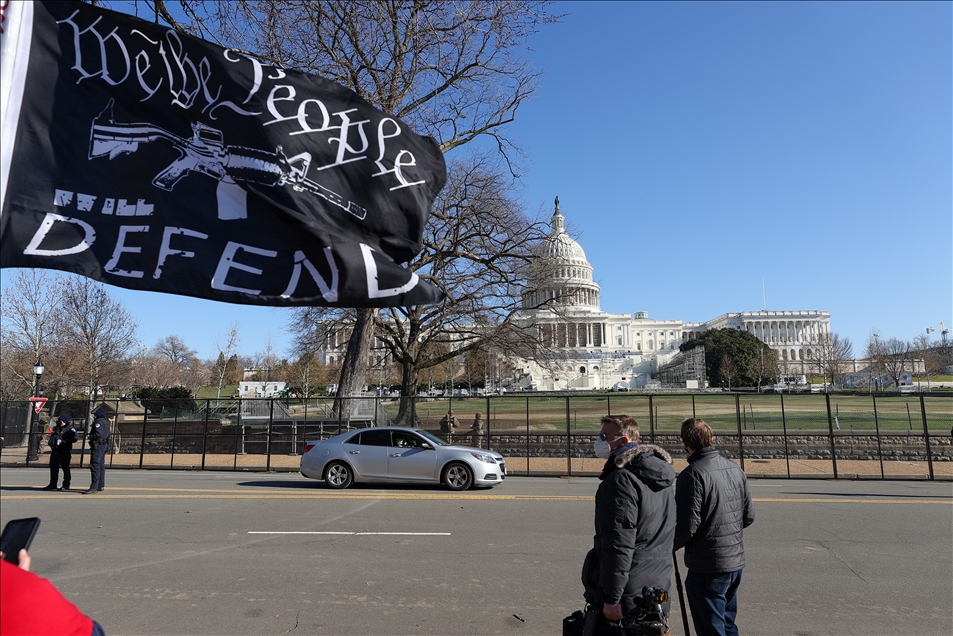 The U.S Capitol building is fenced after the massive protest  