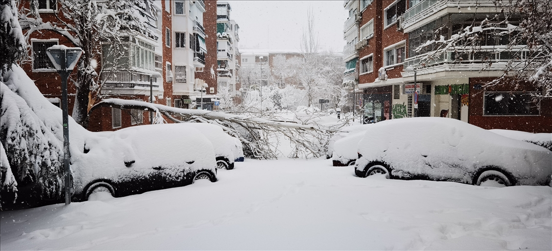 Snow hits Madrid as temperatures plummet In Spain