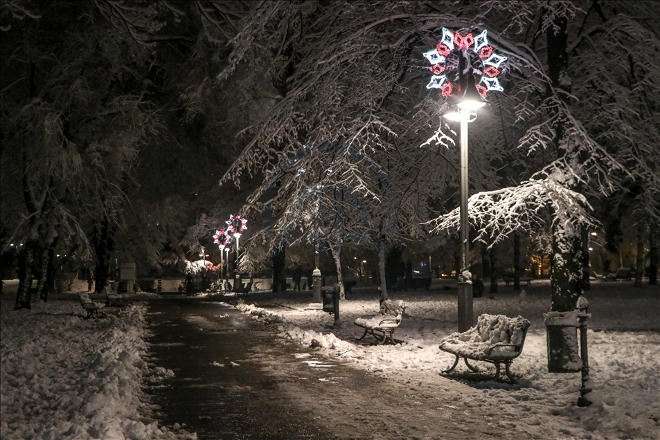 Sniježna noć u Beogradu