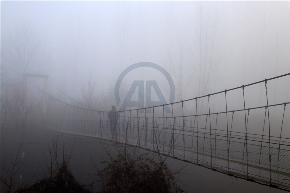 Heavy fog in Turkey's Duzce