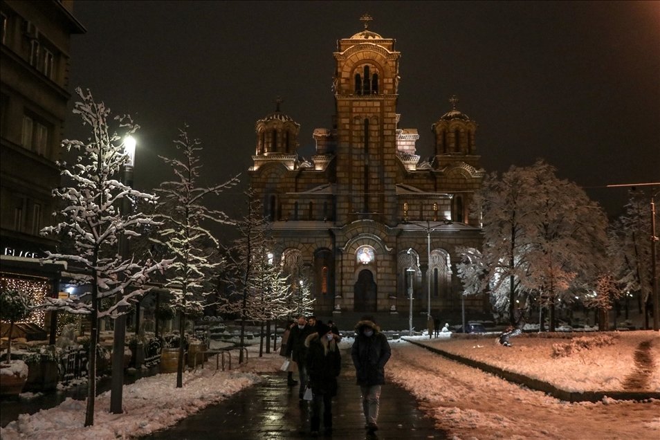 Snowfall in Belgrade