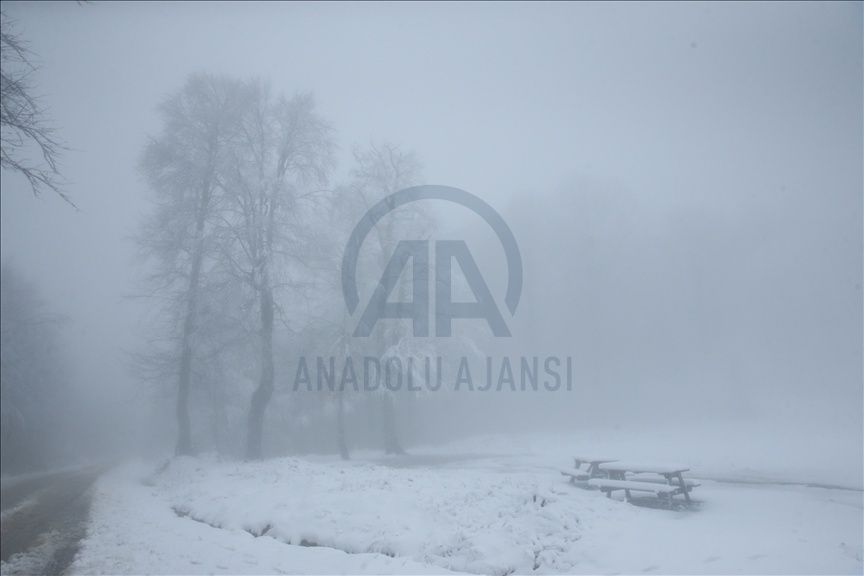 Kartepe'de kar etkili oldu