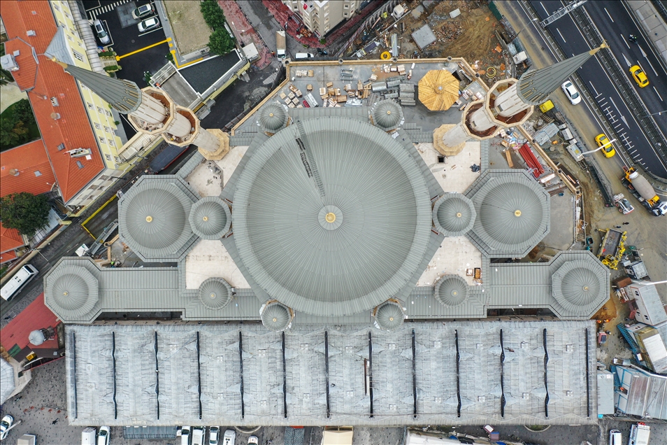 Taksim'e yapılan caminin genel inşaatının yüzde 95'i tamamlandı