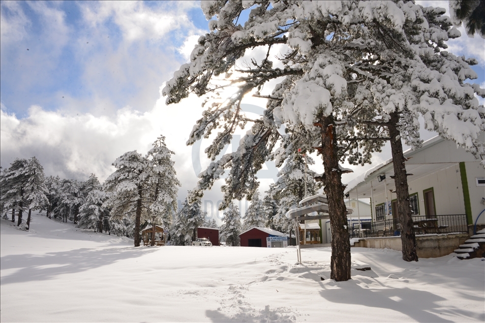 Murat Dağı Termal Kayak Merkezi artan kar kalınlığıyla sezona hazır hale geldi