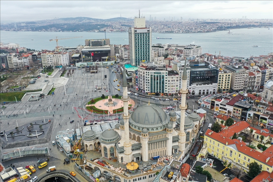 Taksim'e yapılan caminin genel inşaatının yüzde 95'i tamamlandı