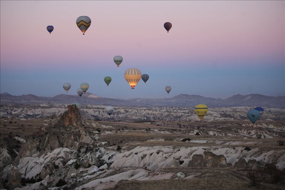 Kapadokya'yı 2020'de 120 bin 917 turist gökyüzünden izledi