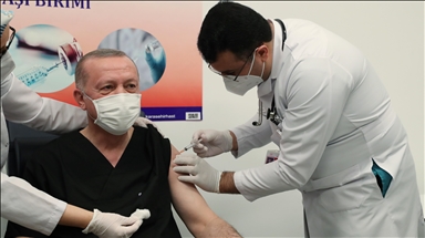 رئيس‌جمهور اردوغان در برابر کرونا واکسینه شد