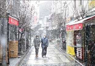 Chute de neige à Istanbul