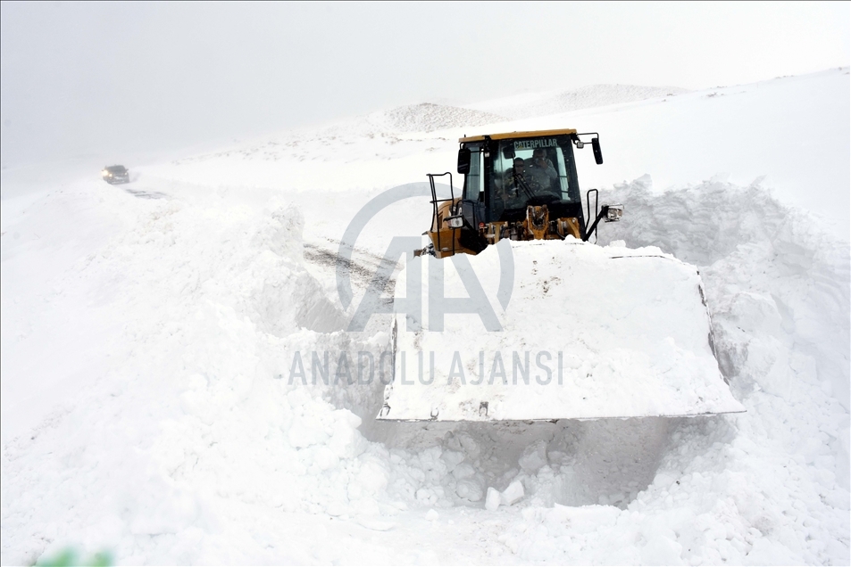 Snowfall in Turkey's Mus