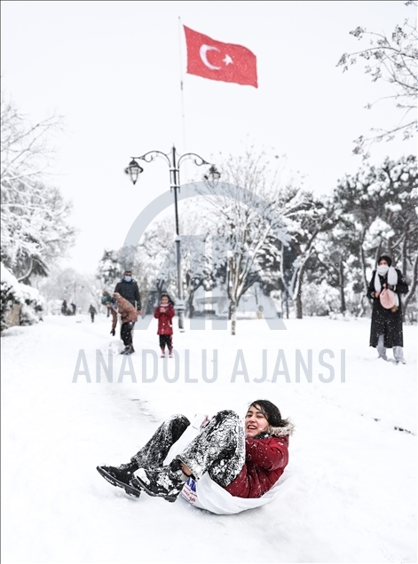 Snowfall in Istanbul