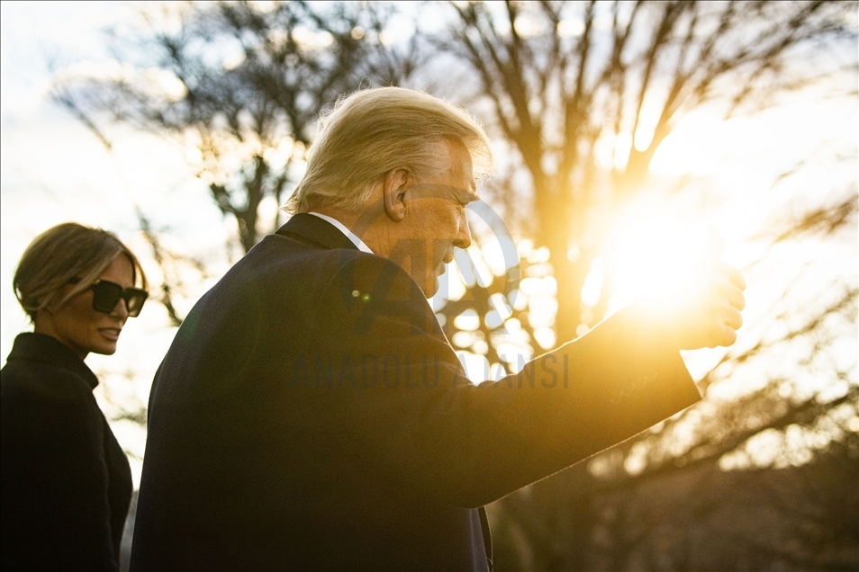 ABD Başkanı Donald Trump Beyaz Saray'dan ayrıldı