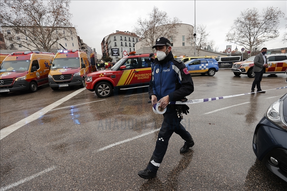 Madrid'de bir binada şiddetli patlama meydana geldi