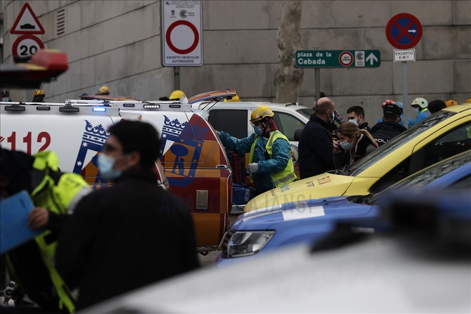 Madrid'de bir binada şiddetli patlama meydana geldi