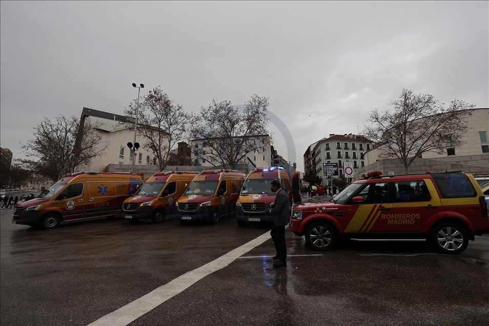 Madrid'de bir binada şiddetli patlama meydana geldi