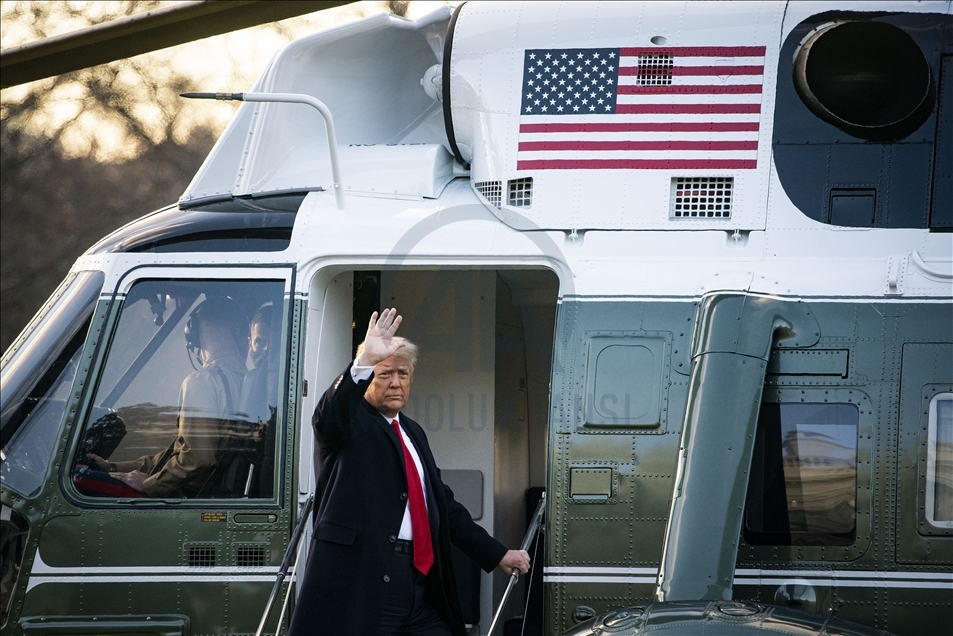 ABD Başkanı Donald Trump Beyaz Saray'dan ayrıldı