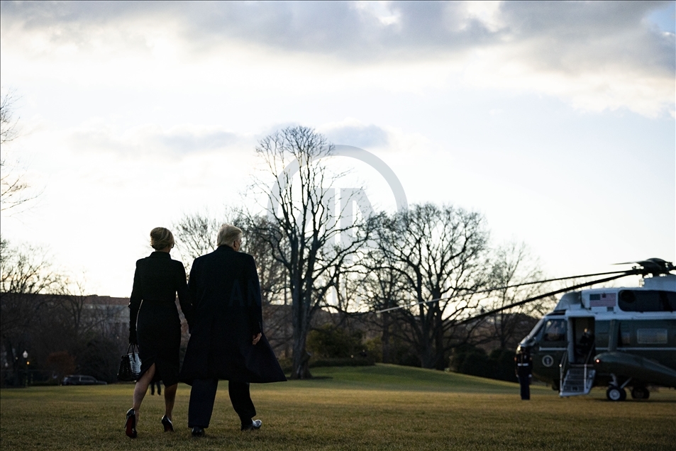 ABD Başkanı Donald Trump Beyaz Saray'dan ayrıldı