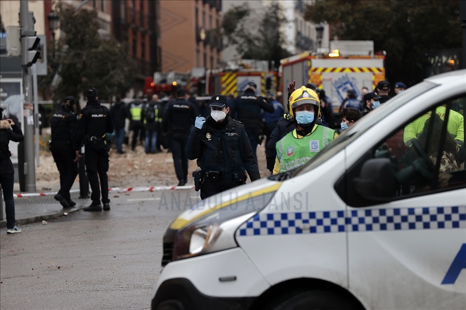 Madrid'de bir binada şiddetli patlama meydana geldi