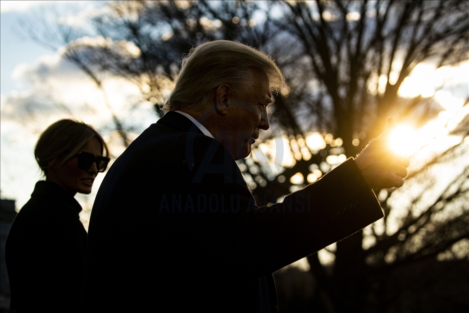 ABD Başkanı Donald Trump Beyaz Saray'dan ayrıldı