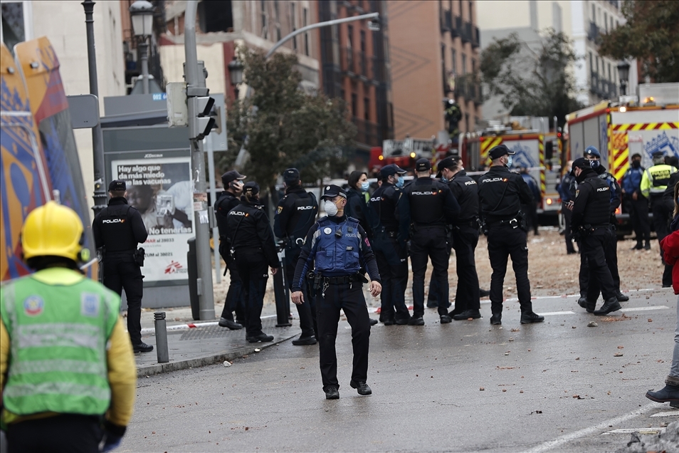 Madrid'de bir binada şiddetli patlama meydana geldi