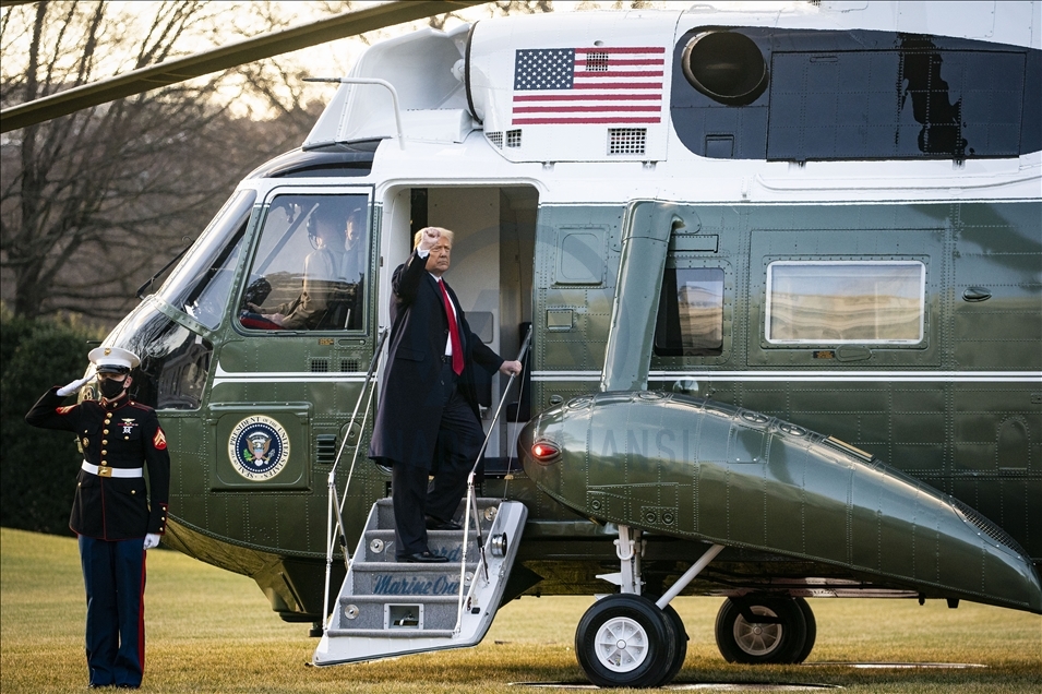 ABD Başkanı Donald Trump Beyaz Saray'dan ayrıldı