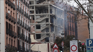 Madrid'de bir binada şiddetli patlama meydana geldi