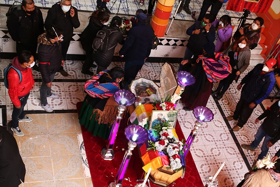 Despedida de líder indígena boliviano Felipe Quispe Huanca