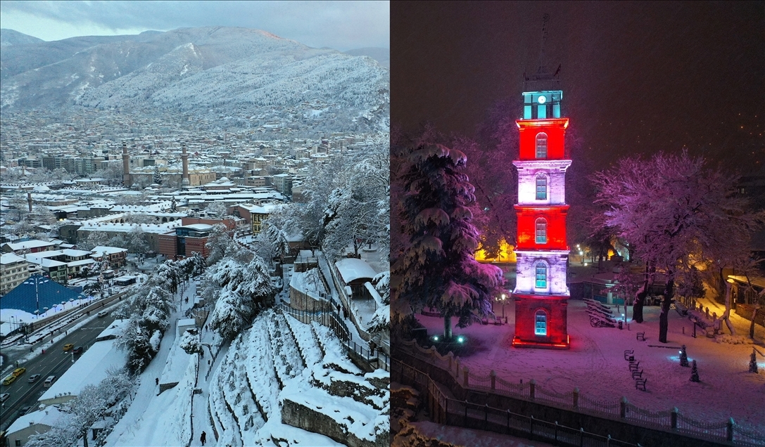 Fascinating sceneries of historical places in Turkey’s Bursa at day and night times