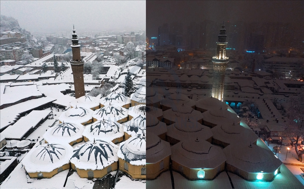 Fascinating sceneries of historical places in Turkey’s Bursa at day and night times