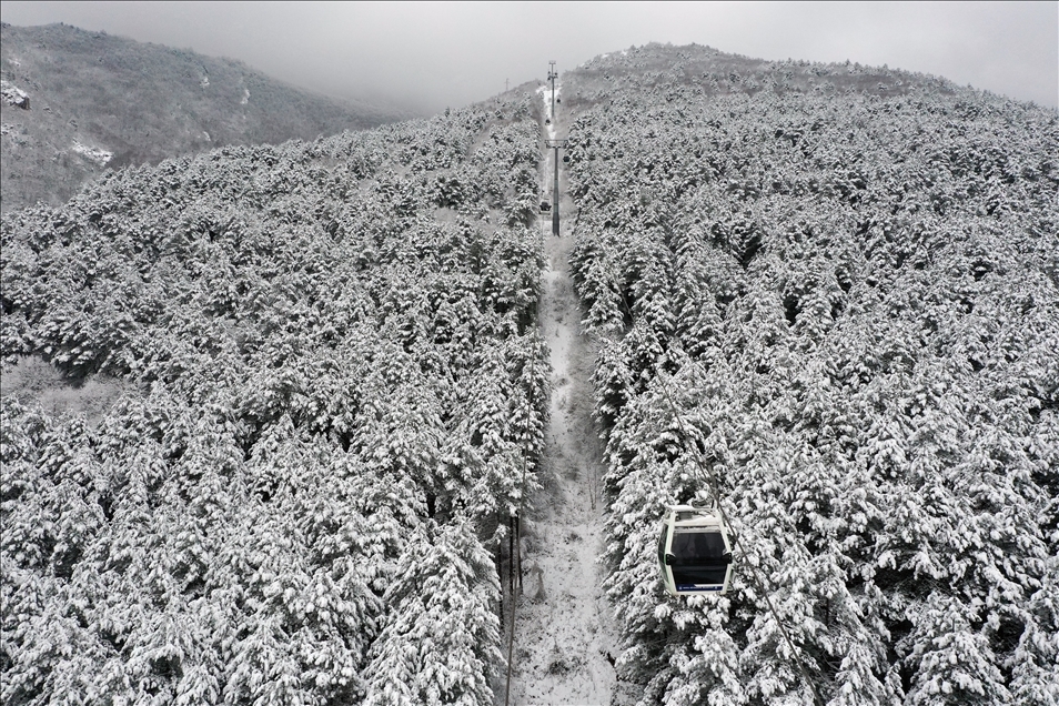 Bursa'da kar yağışı