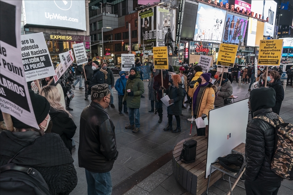New York'ta ırkçılık karşıtı gösteri