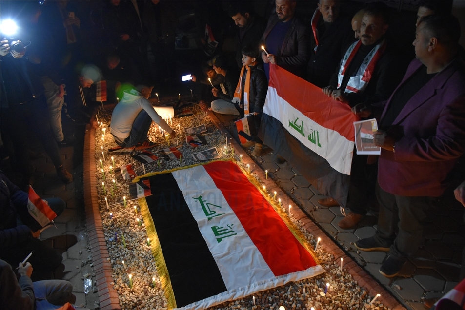 Kerkük'te düzenlenen gösteride Bağdat'taki terör saldırısı kınandı