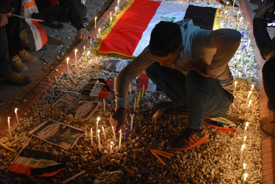 Kerkük'te düzenlenen gösteride Bağdat'taki terör saldırısı kınandı
