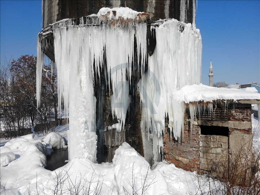 Blanket of snow, ice covers Agri province, Turkey